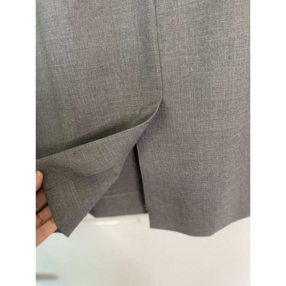 Theory Gray Stretch Wool Spandex Pencil Skirt‎ Size 6 Joanie Style Career EUC - Picture 15 of 16